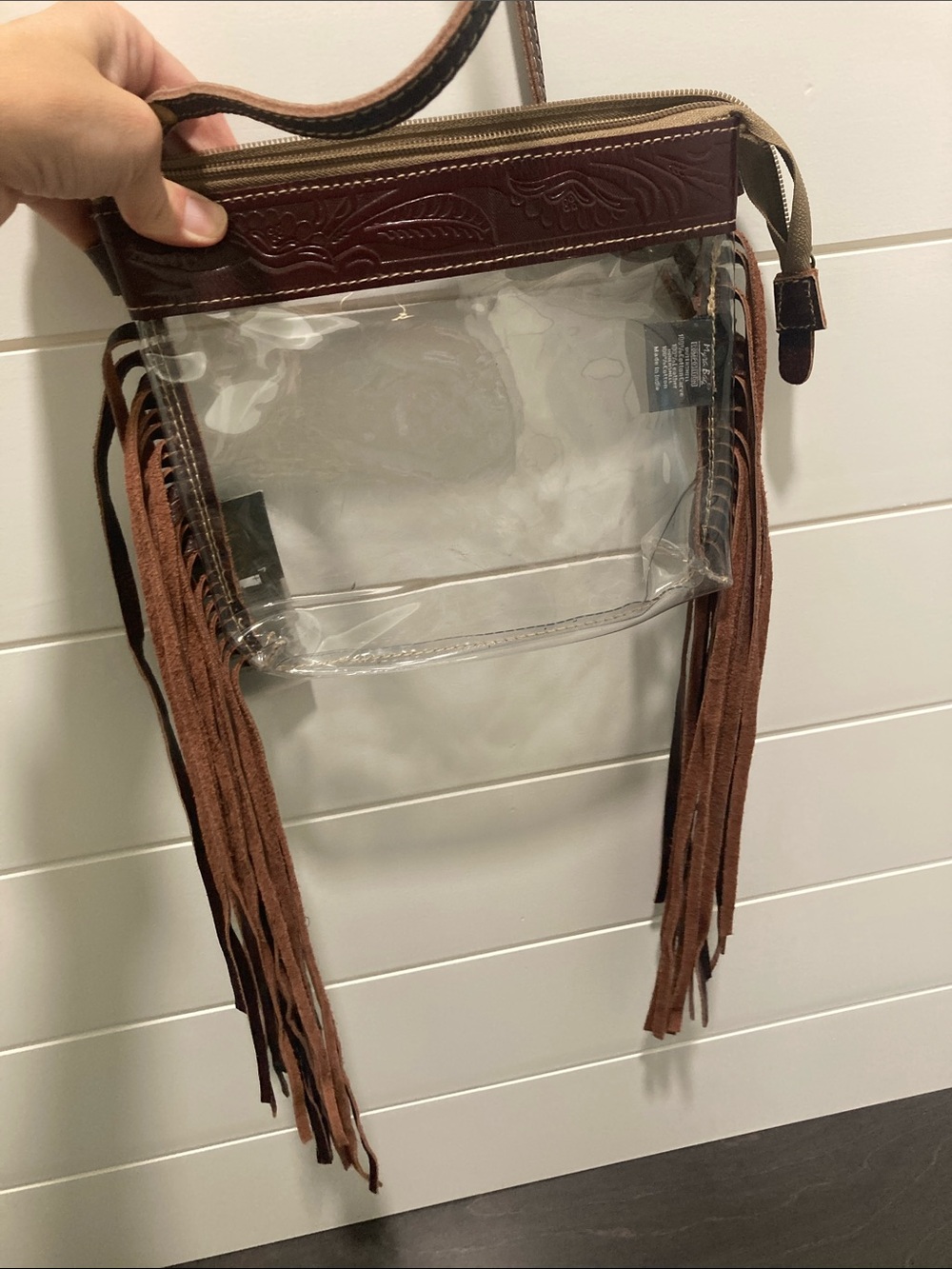 NWT Myra Bag Intricate Clear Fringe Crossbody Stadium Purse (S-2891)-Western-New - Picture 4 of 9